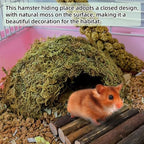 kathson 1Pcs Hamster Hideout, Moss Coconut Hut, Pet Hiding House, Hamster House for Mouse Mice Rat Guinea Pigs Reptiles - Image 6