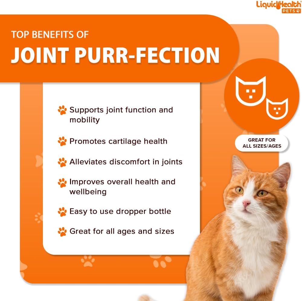 Liquidhealth Pets Joint Purr-Fection bottle with organic beef flavor text
