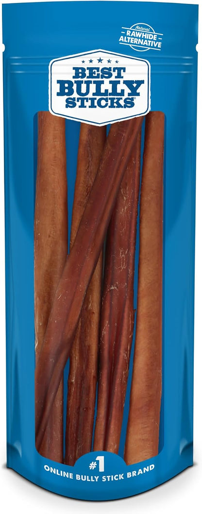 Best Bully Sticks Thick 12 Inch Bully Sticks for Dogs - 5 Count (Pack of 1) - Natural Grass-Fed Beef, Single Ingredient, Grain and Rawhide Free - Large Breeds - Image 9