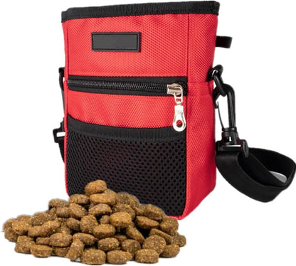 Mini dog treat carrier pocket showing the secure hook design for outdoor training sessions