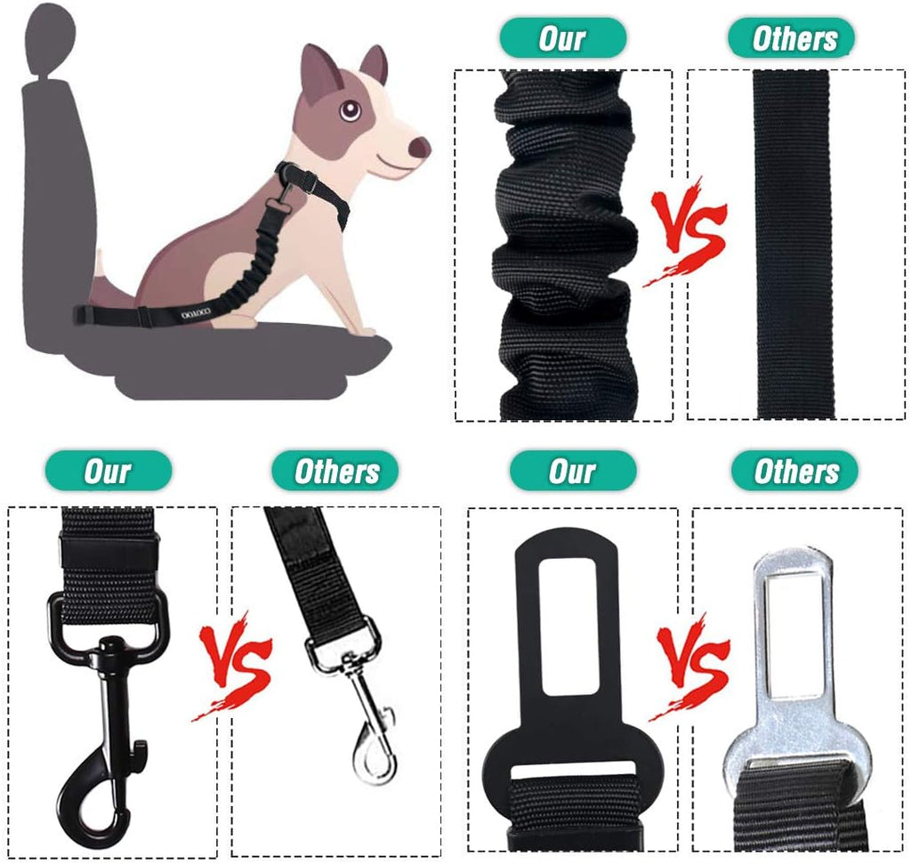 Heavy duty metal buckle of Cooyoo pet safety seat belt