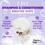 Bright White Grooming Natural Dog Shampoo and Conditioner with Aloe Vera, pH balanced Shampoo for Dogs, Tear-Free, Moisturizing Dog Shampoo for Sensitive Skin - 26.4 Oz - Image 2