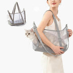 Visible Comfort Cat Sling Carrier for Small Cats 3-8lb,Mesh Dog Sling for Small Dogs and Cats-Light & Breathable Cat Carrier Pouch,Soft Puppy Purse with Adjustable Shoulder Strap(Mint Green) - Image 10
