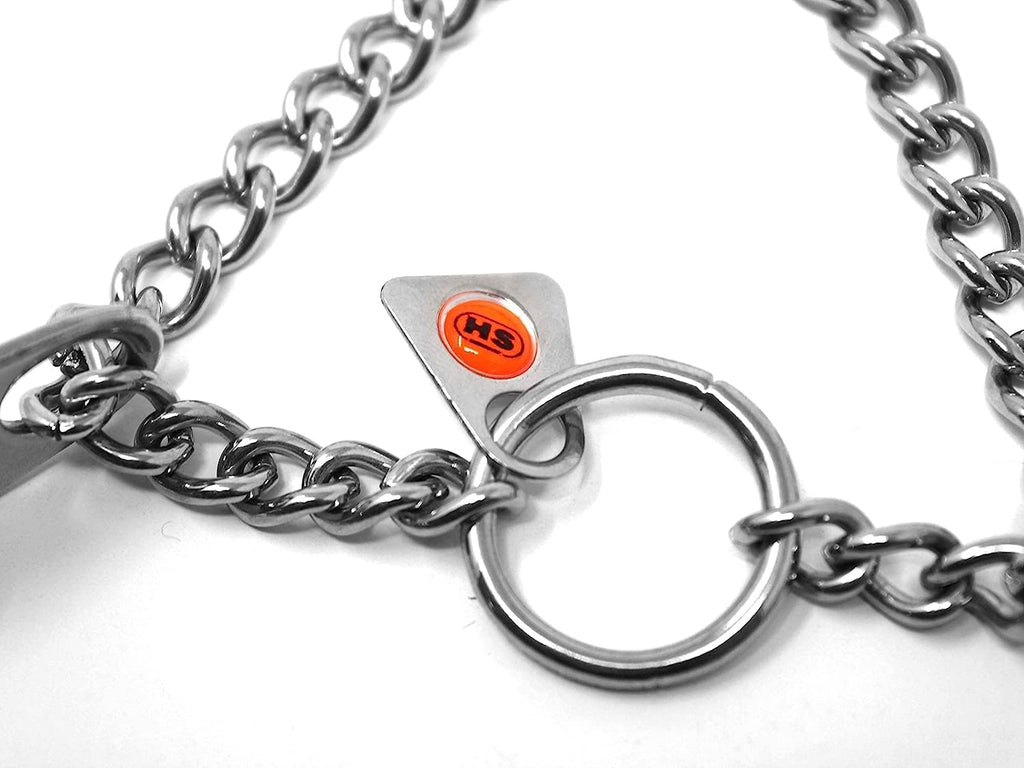 Herm Sprenger ultra plus pet pinch collar showcasing the double O-ring closure mechanism.