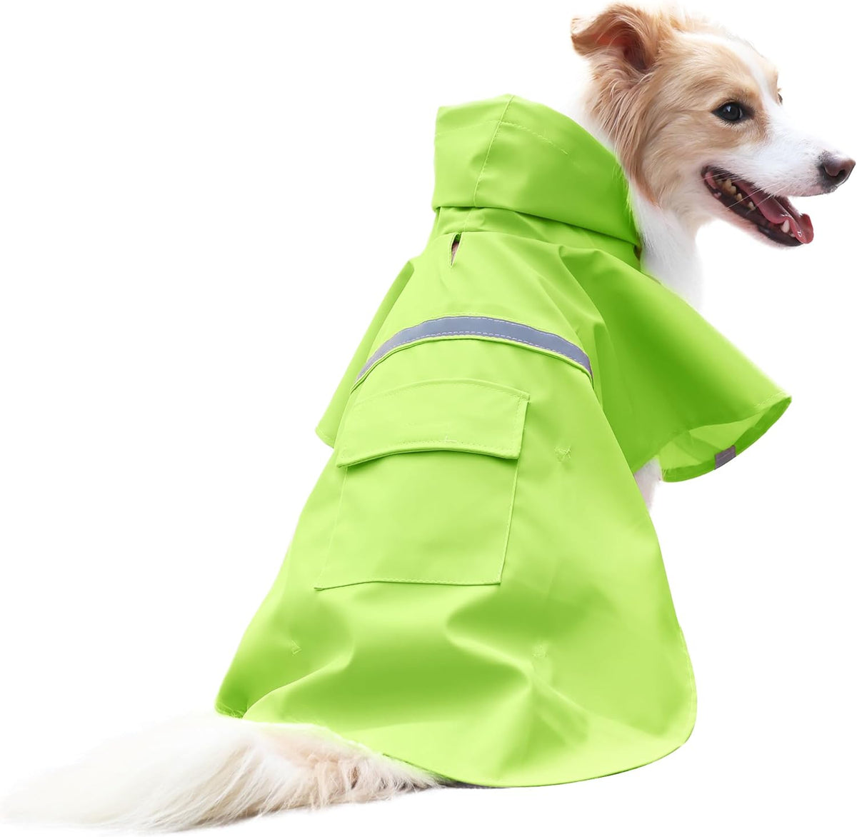 NACOCO Extra Large pink pet raincoat laid flat showing full coverage dimensions.
