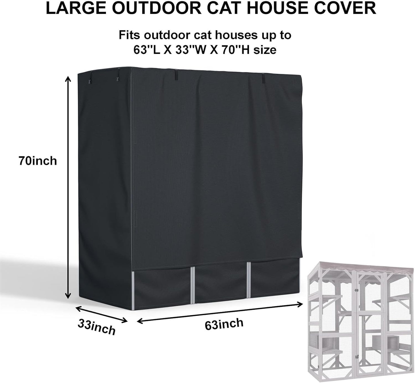 Ddeman waterproof catio cover side view six hundred denier oxford cloth