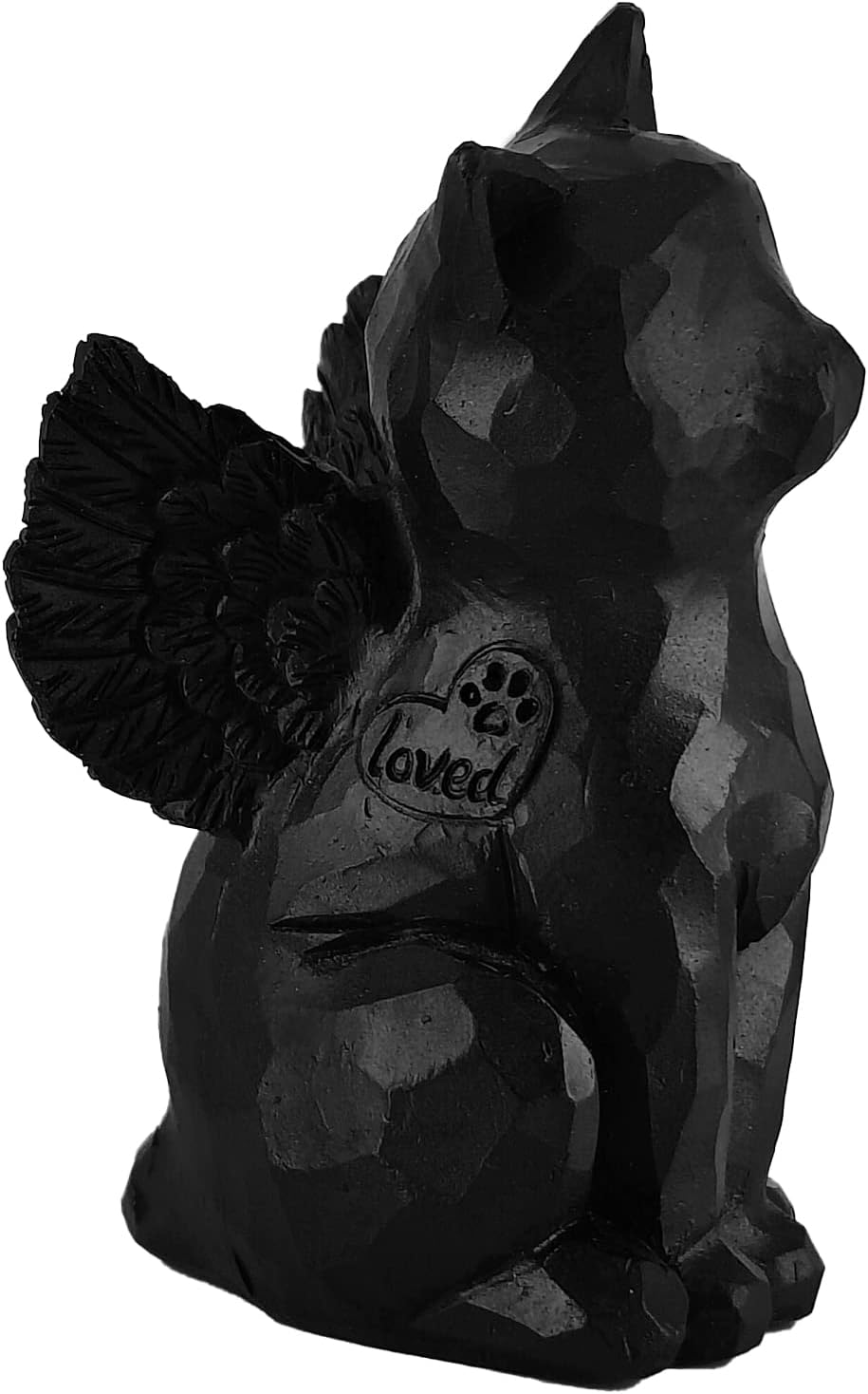 Cat Angel Memorial Figurine, Gray, Resin Sculpture for Cat Lovers, Pet Loss Gift, Hand-Painted - Image 9