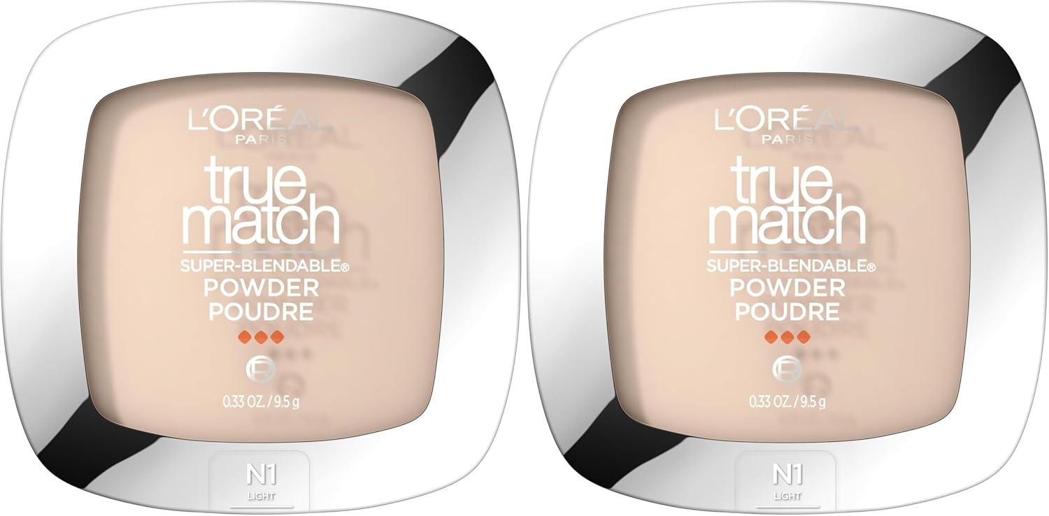 L'Oreal Paris True Match Super Blendable Oil Free Foundation Powder, C3 Light Medium, 0.33 oz, Packaging May Vary - Image 9