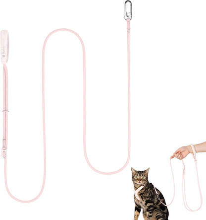Hands Free Cat Leash Lightweight 4.1-7.2FT Adjustable Durable Rope Leash with Padded Handle, Versatile Crossbody Waist Lead for Cats Puppy 26lbs Outdoor Walking (Olive, S) - Image 13