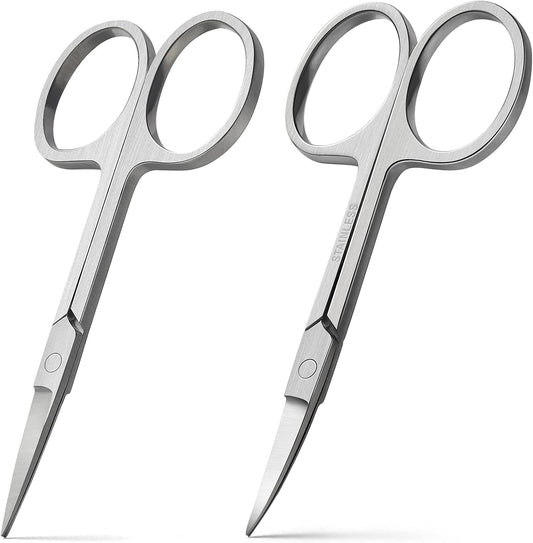BEZOX premium nail scissors two piece set front view professional manicure tools