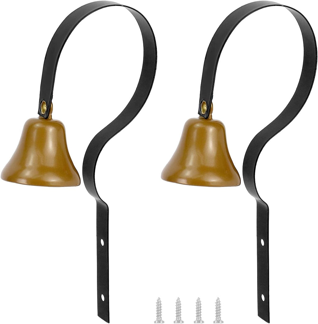 Qwork shopkeepers bell 2 pack front view for shop and home