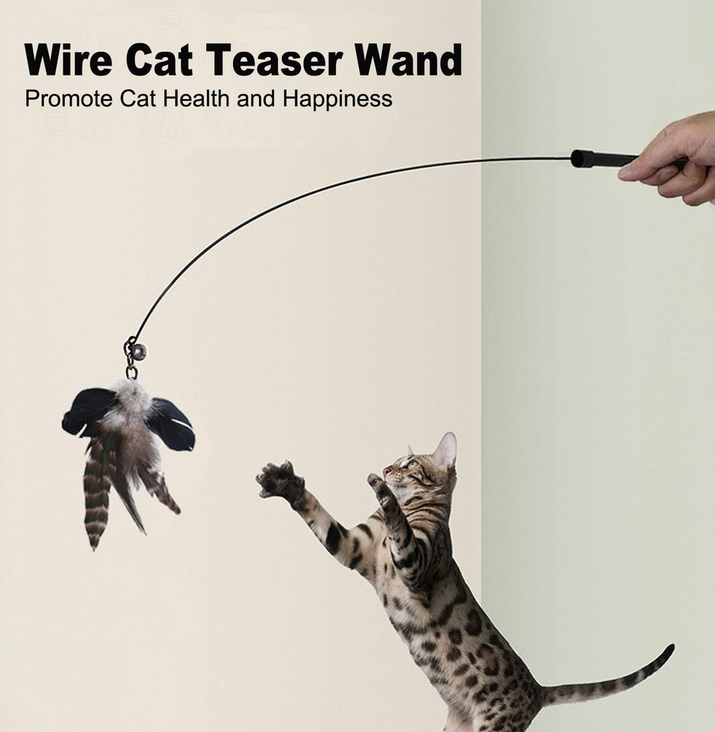 Durable elastic steel wire wand pet accessory close up view
