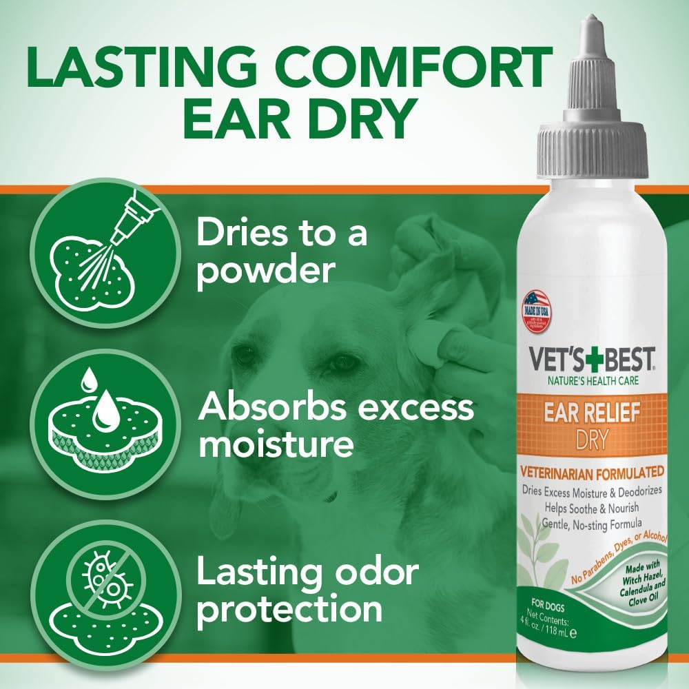 Back label text showing ingredients and instructions on Vet's Best bottles