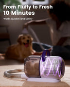 Oneisall low noise dog hair groomer showing the three adjustable speed control buttons