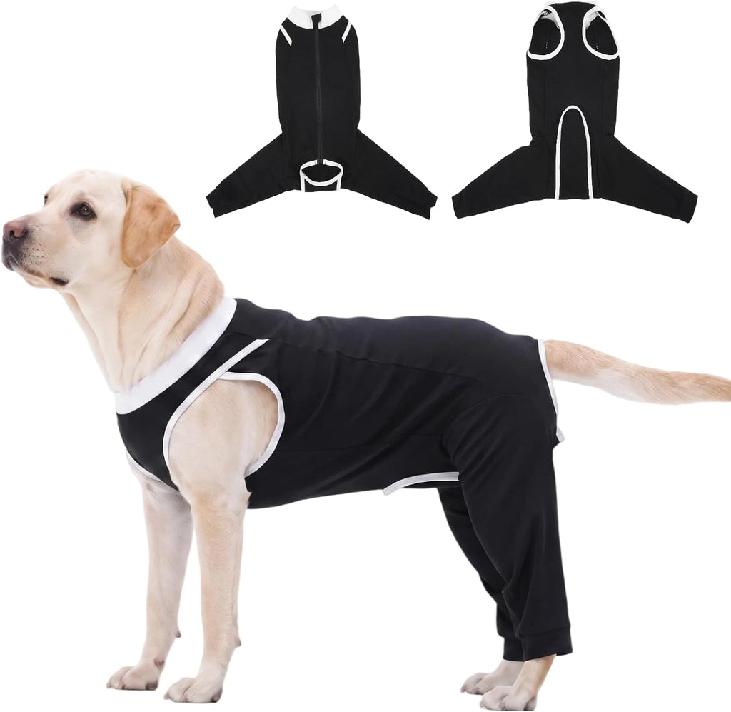 Potty-Friendly Dog Rear Leg Sleeve to Stop Lick, Dog Surgery Recovery Suit with Back Leg to Prevent Licking, Spay Suit for Female, Large Dogs Shirt After Surgery, Pant & Wound Cover Bodysuit, Gray XXL - Image 12