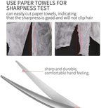 Ergonomic curved pet trimming shears for dogs and cats face grooming