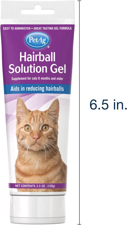 Authentic PetAg hairball solution gel instructions for use label view