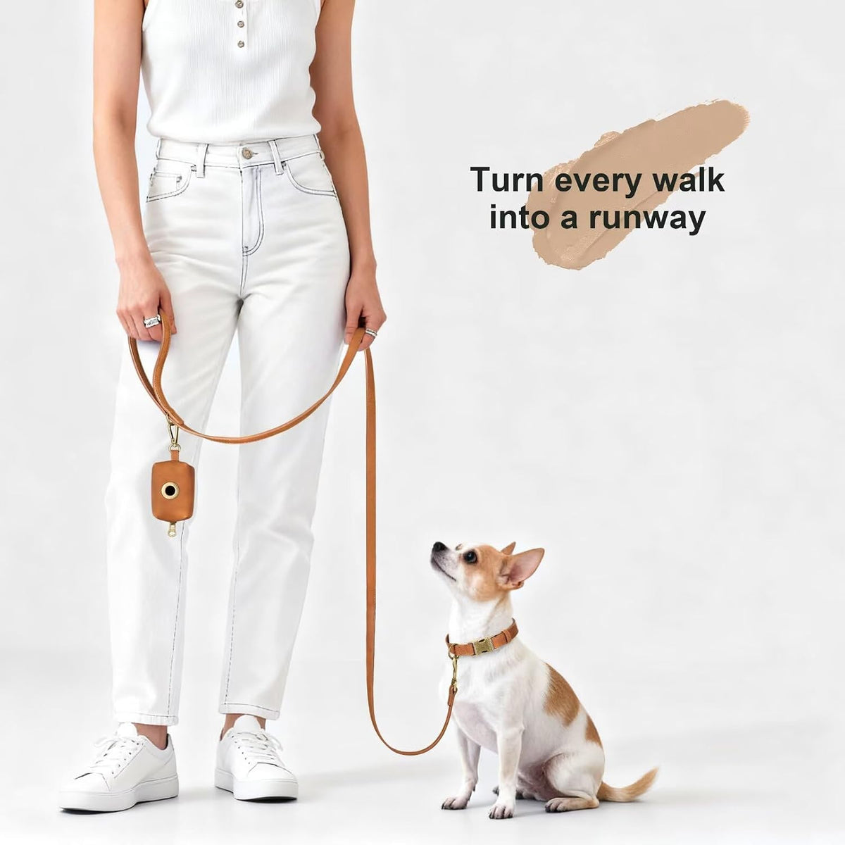 Close up view of the durable three hundred and sixty degree tangle free metal clip on the Didog leash.