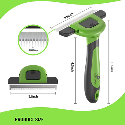 Side view of Bonve Pet deshedding tool showing comb depth