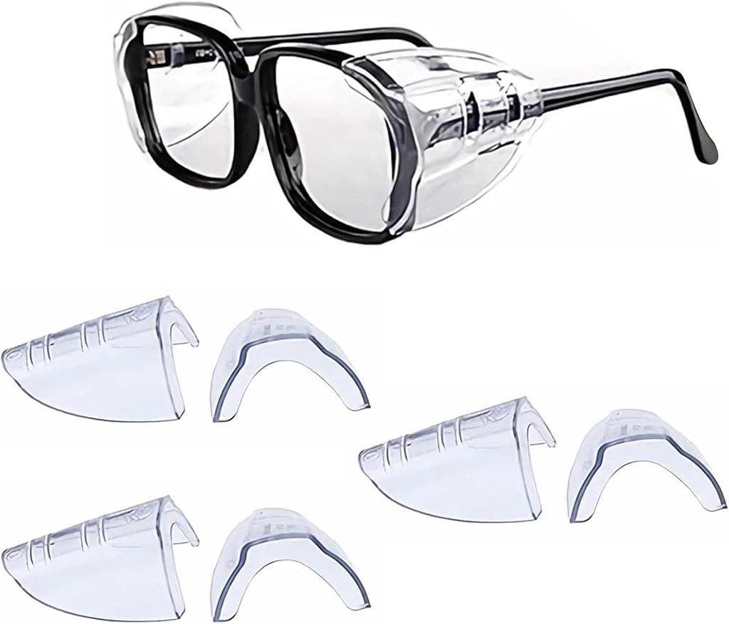 Soft thermoplastic polyurethane safety glasses side shields product demonstration