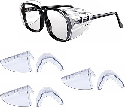 Soft thermoplastic polyurethane safety glasses side shields product demonstration
