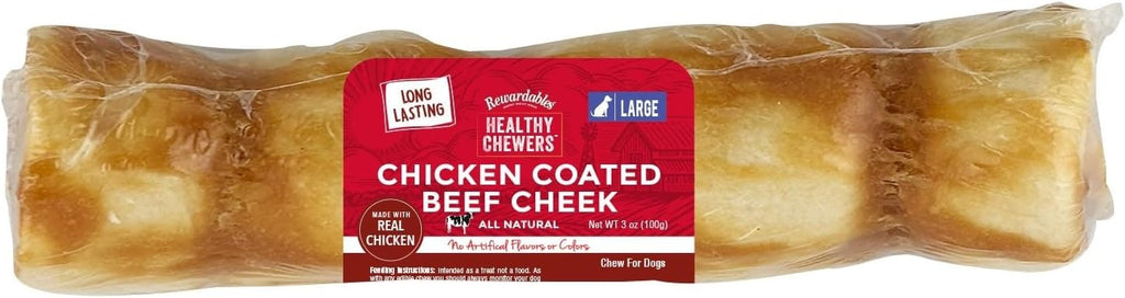 Rewardables medium five inch long lasting dog chews close up