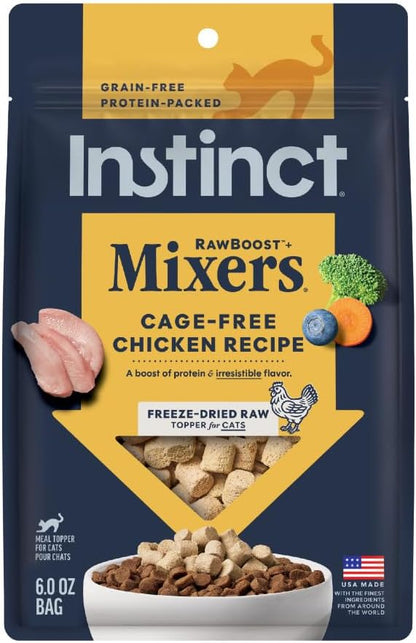 Instinct Raw Boost Mixers, Freeze Dried Cat Food Toppers with Functional Ingredients, Grain Free, Real Chicken - Digestive Health, 5.5 oz Bag - Image 10