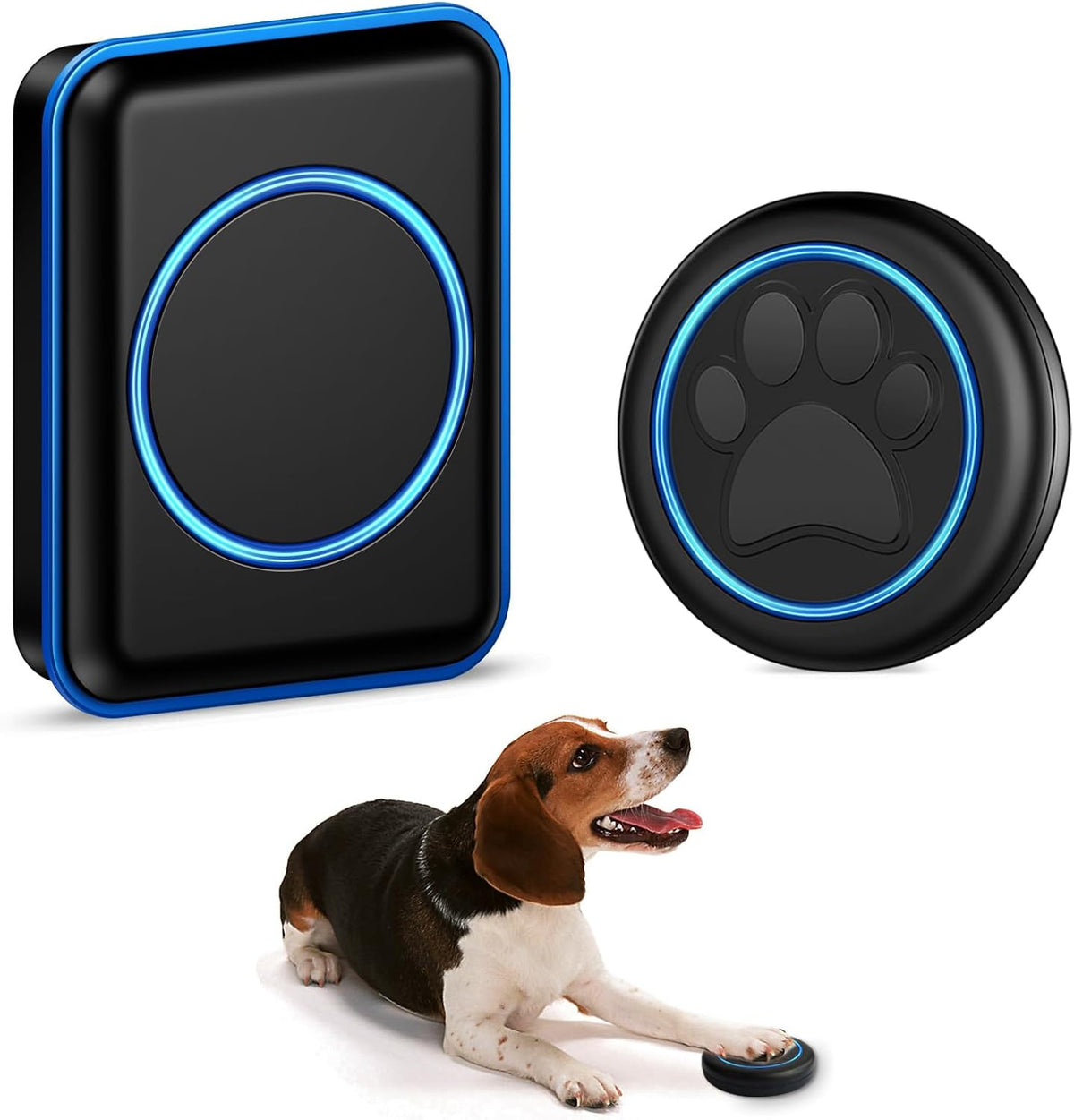 Full House Dog Doorbell for Potty Training, Wireless Pet Doggie Door Bell Training to Go Outside, Waterproof Touch Button, Over 1000 feet Range (Black, 2 Buttons + 1 Receiver) - Image 10