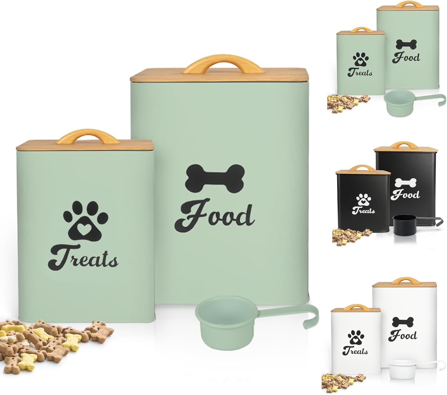Airtight seal demonstration on dog food storage set
