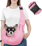 Pawaboo Small Dog Sling Carrier, Reversible Hands Free Dog Sling Carriers for Small Dogs and Cats, Puppy Slings Carrier with Safety Harness, Puppy Essentials, Black - Image 9