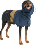 Spark Paws mustard yellow dog rain jacket side buckle design for easy wearability.