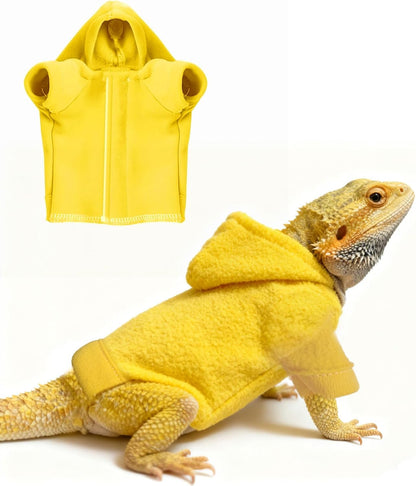 Hokable lizard clothes yellow bearded dragon hoodie front view