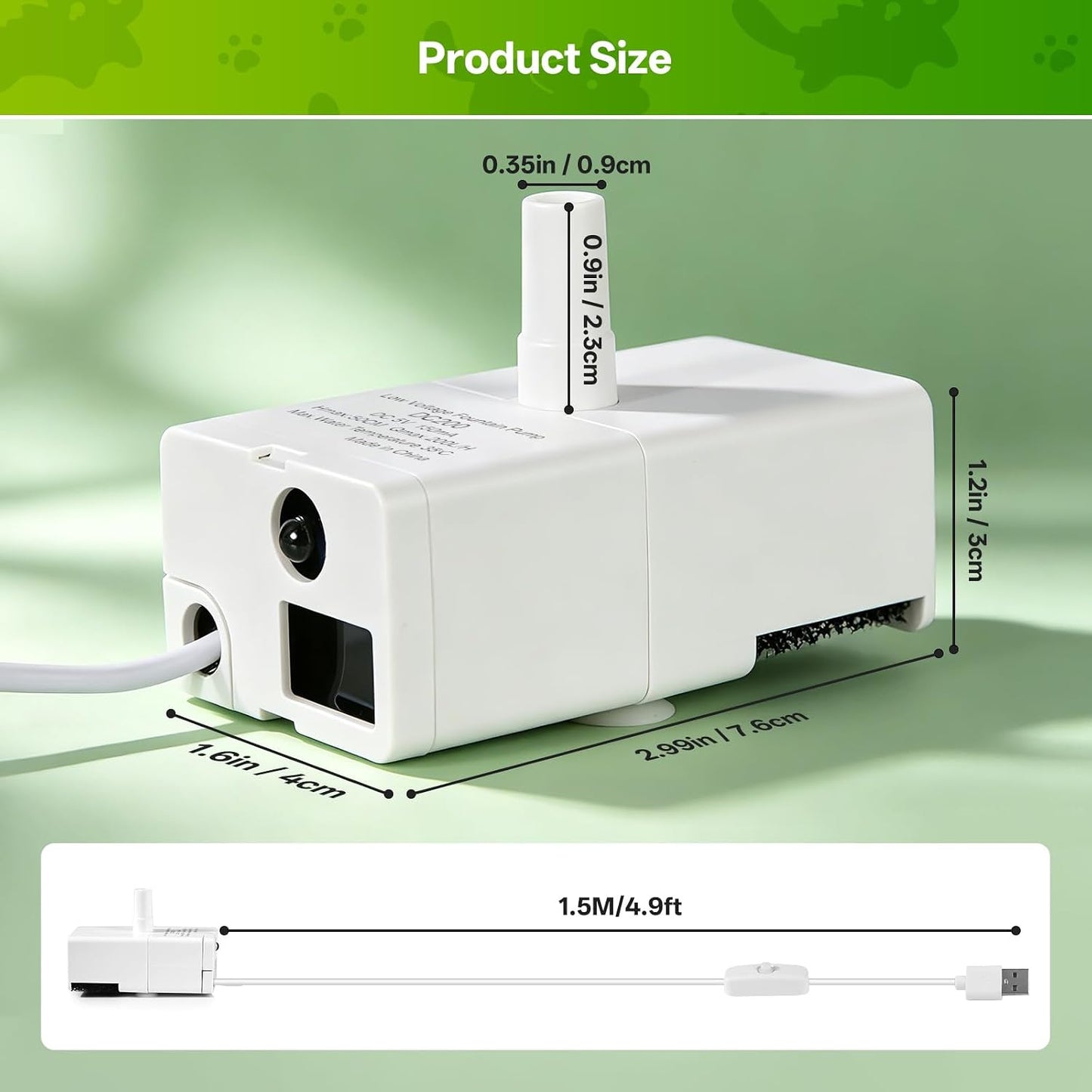 Oaqfvunt ultra quiet pet fountain motor