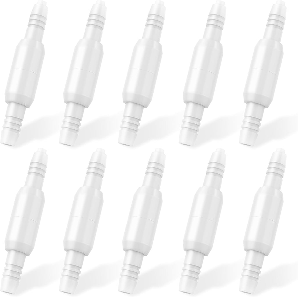 Hecatelly oxygen tubing swivel connectors 10 pack front view for respiratory care