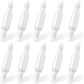 Hecatelly oxygen tubing swivel connectors 10 pack front view for respiratory care