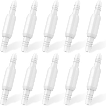 Hecatelly oxygen tubing swivel connectors 10 pack front view for respiratory care