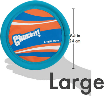 Side profile of Chuckit! Lite Flight polyester canvas dog toy