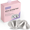 Boboduck 925 silver nursing cups front view for breastfeeding