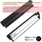 ReptiKing 8 watt T5 fluorescent lamp and black protective housing kit