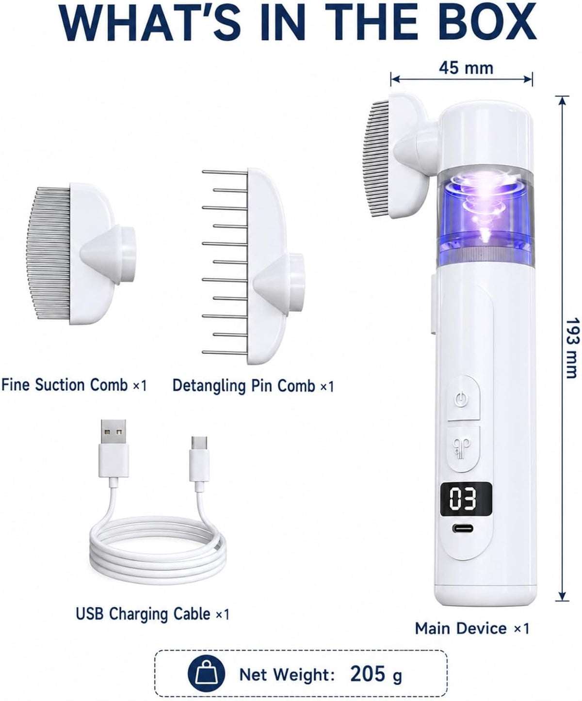 Ergonomic handle of Feiswu electric pet grooming tool