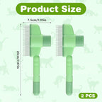 Ergonomic handle of the LIQWEI pet slicker brush during a soothing massage session