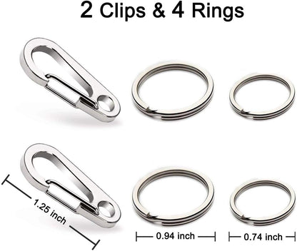 Comtim stainless steel pet identification holder being compressed to demonstrate the quick release spring mechanism.