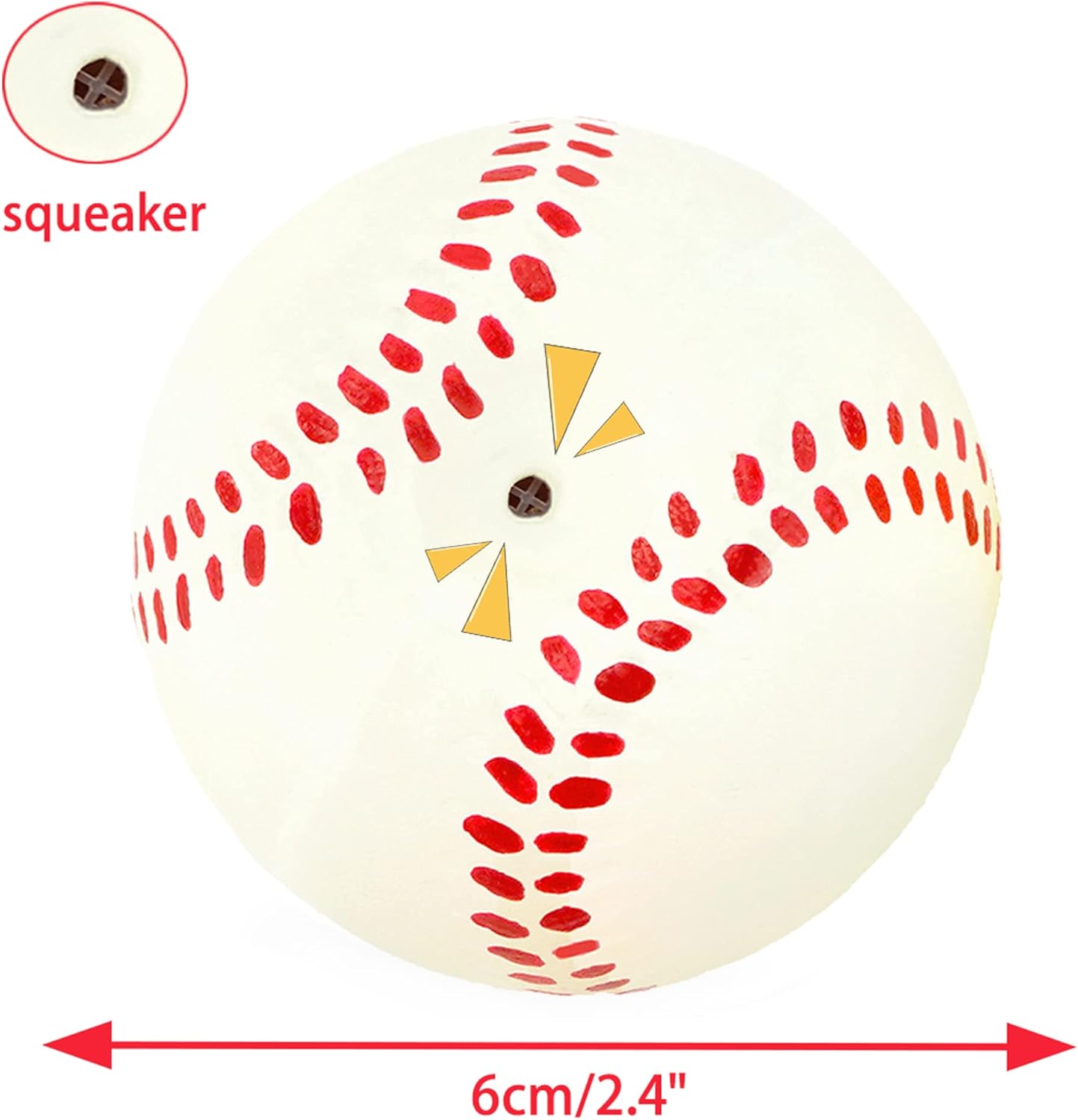 CHIWAVA 3PCS 2.7'' Squeak Latex Dog Toy Football Chew Fetch Throw Ball for Medium Dogs Interactive Play - Image 10