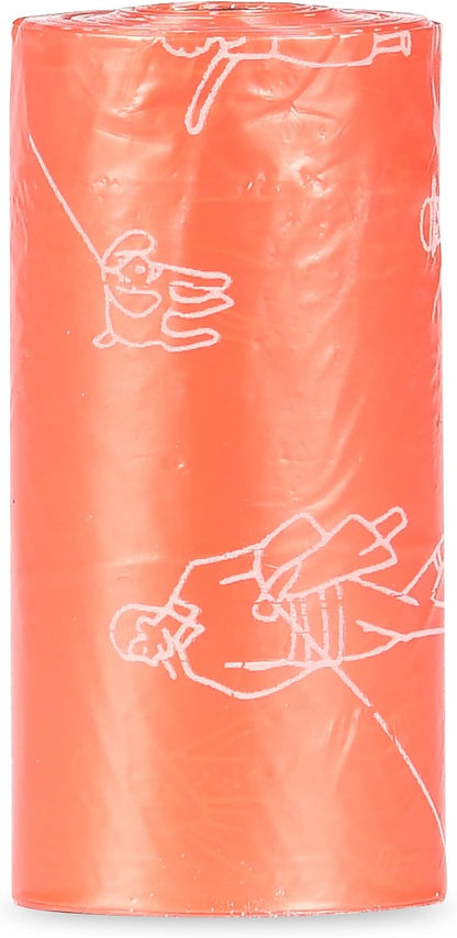 Demonstration of the tear resistant thick plastic material of Glad dog poo bags during waste pickup simulation.