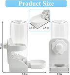 kathson Rabbit Water Dispenser for Cage 17 Oz Hanging Guinea Pig Water Bottle No Drip Gravity Automatic Bunny Water Bottle No Leak Small Animal Water Bottle for Chinchilla Ferret HamsterWhite - Image 2