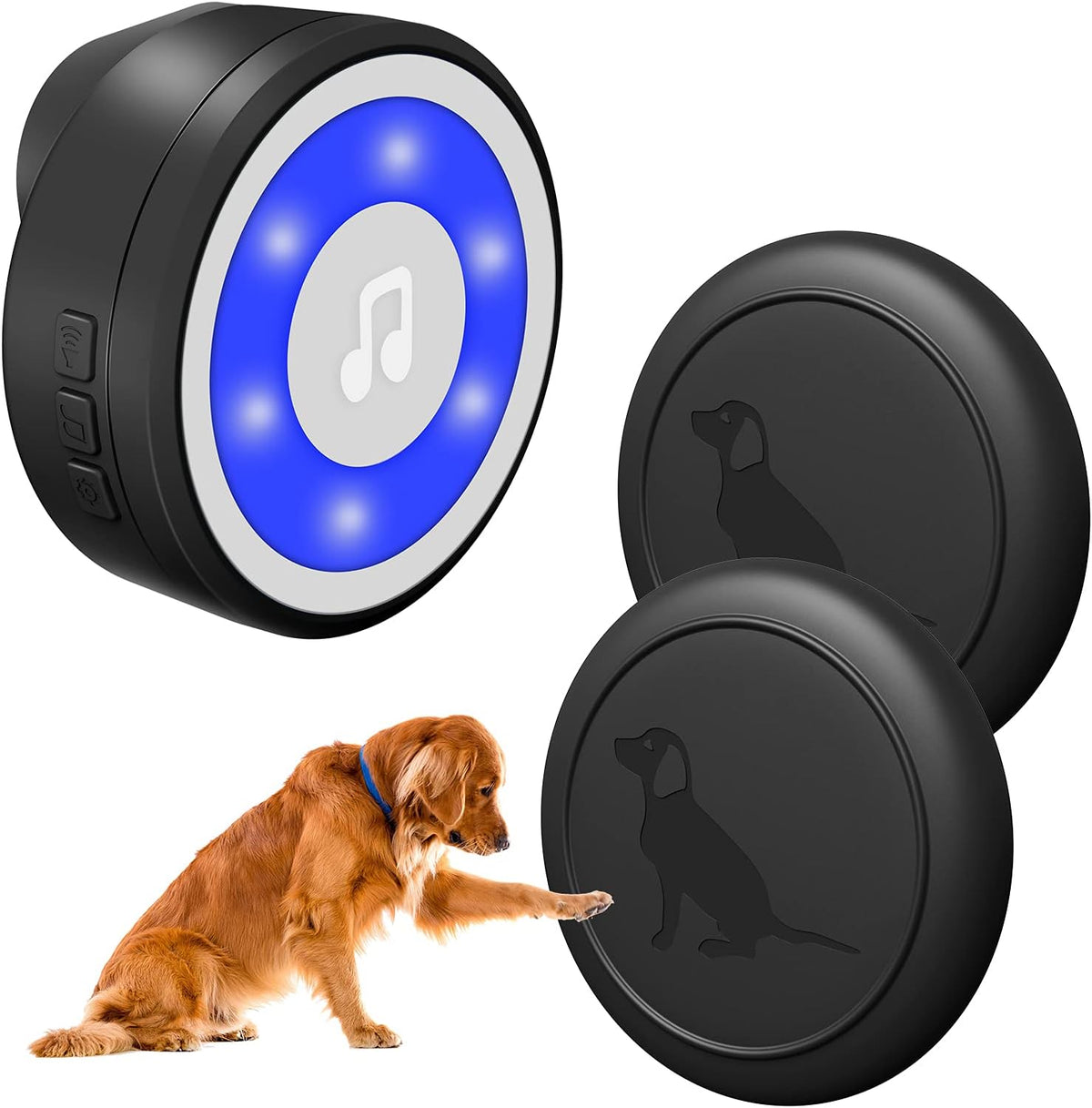 Mypin wireless dog doorbell system with two transmitters and receiver