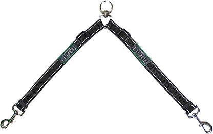 Caldwell's Pet Supply Co. dog leash coupler front view showing heavy-duty nickel-plated swivel clip.