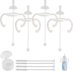 ROPOSY straw cup conversion kit front view showing four pack silicone nipples and weighted straws