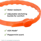 Back of packaging showing wondercide collar features