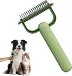 2026 New Double-Sided Dematting Comb for Dogs & Cats, Pet Grooming Tool for Long Haired Thick Double Coat Pets, Undercoat Rake Deshedding Brush for Tangles Matted Shedding Fur, Grey-L-1Pcs - Image 9